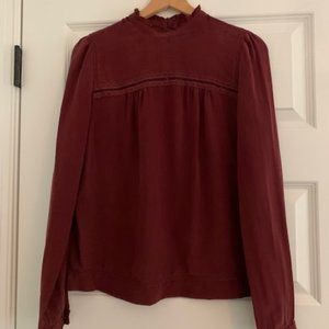 Sézane Lenny Blouse in Plum Size 6